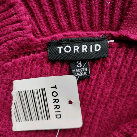 Torrid Cold Shoulder Sweater Pink Womans Size 3X New - Picture 4 of 9